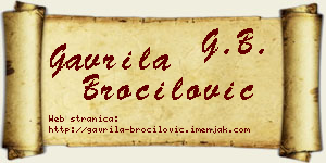 Gavrila Broćilović vizit kartica